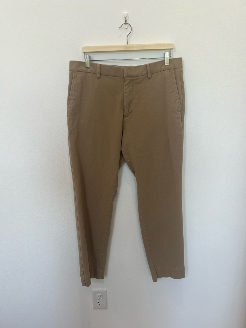 Men’s Banana Republic Stretch Slim Fit 34x30 Khaki Cotton Twill Pants